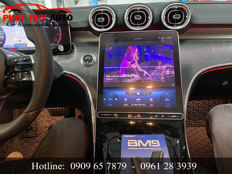 Android Box Cho Xe Mercedes C300 2022, 2023